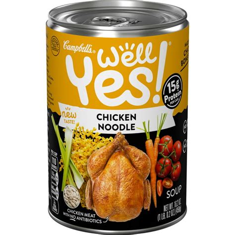 Campbells Well Yes Chicken Noodle Soup 15 Grams Of Protein 162