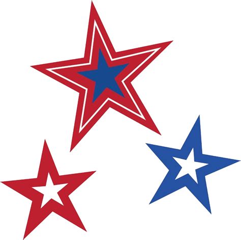 Red White And Blue Stars Png Png Image Collection