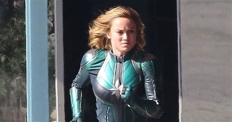 Brie Larson Films A Running Scene For Captain Marvel Brie Larson