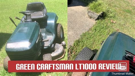 Green Craftsman Lt1000 Review Youtube