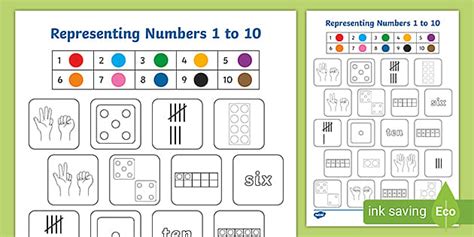 👉 Representing Numbers 1 To 10 Activity Primary Resources