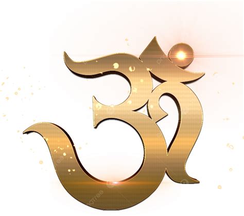 3d Ouro Om Reflexo De Lente Brilhante Namah Shivay Png Om 3d Hindu