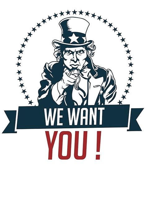 Uncle Sam We Want You Text By Calinvr Redbubble