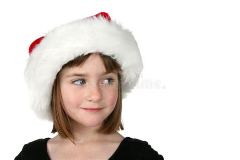 Cute Girl In Santa Hat Picture Image 8126525