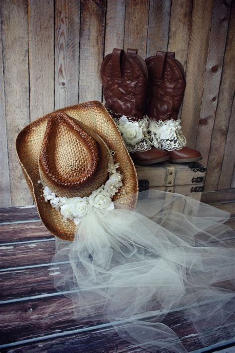 Cowgirl Bridal Bachelorette Party Hat Wedding Western Bride White Western Country Wedding