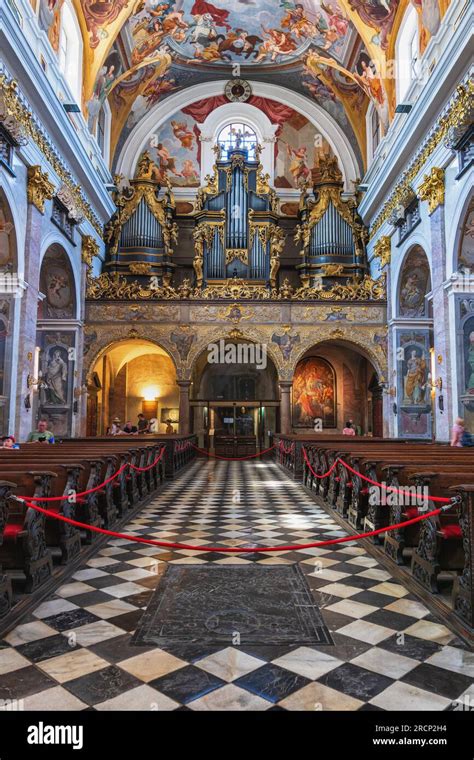 Ljubljana Cathedral Church Of Saint Nicholas Baroque Interior Nave