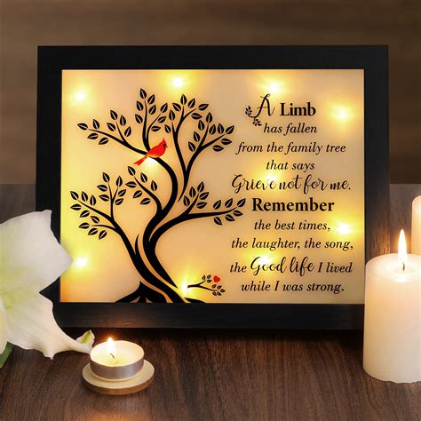 Buy Memorial Gifts Led Shadow Box Cardinal Gifts For Loss Of Mother Her Sympathy Gift In
