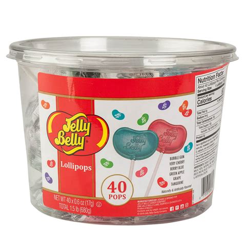 Jelly Belly 40 Count Lollipop Tub