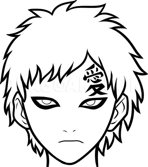 How To Draw Gaara Easy Step By Step Drawing Guide By Dawn Dragoart