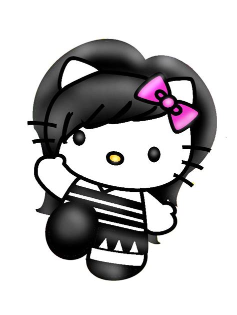 Emo Hello Kitty By Slitkitten On Deviantart Hello Kitty Cartoon
