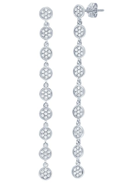 Crislu Infinity Drop Earrings Finished In Pure Platinum Style Code