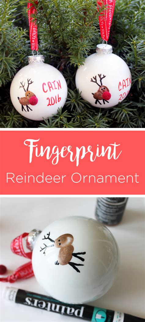 Make Reindeer Fingerprint Ornaments With Your Little Ones This Holiday