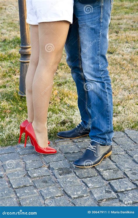 Couple Kissing Stock Image Image Of Outdoor Feet Heels 30647911