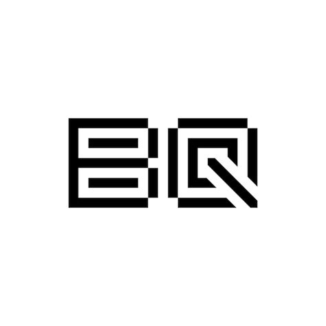 Bq Monogramm Logo Design Buchstabe Text Name Symbol Monochromes