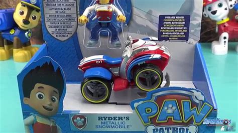 Jouet Paw Patrol Ryder Winter Rescue Snowmobile Pat Patrouille Série