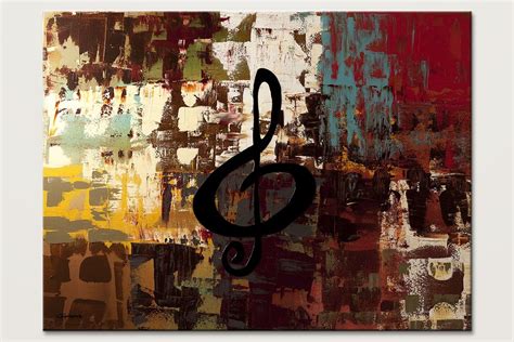 Rock On Modern Music Abstract Art Painting Id80