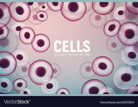 Abstract Cell Background Human Biology Science Vector Image