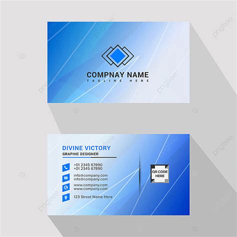 Blue Business Card Template Template Download On Pngtree