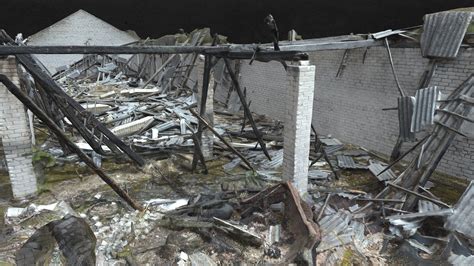 Burned Soviet Building Debris Buy Royalty Free 3d Model By Abandoned