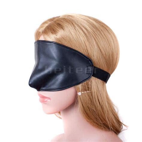Restraint Mask Hood Blindfold Nose Covered Eye Patch Bondage Bdsm Roleplay Game Ebay