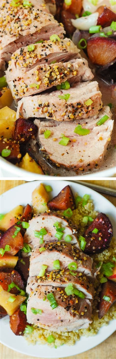 Trusted pork tenderloin recipes for the stovetop, slow cooker, oven, and grill. Oven roasted pork tenderloin, with apples and plums. The fruit perfectly complements the flavors ...