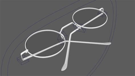 3d model round glasses vr ar low poly rigged cgtrader