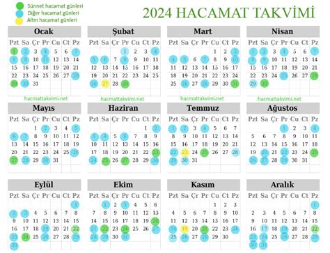 2024 Hacamat Takvimi Hacamat Takvimi