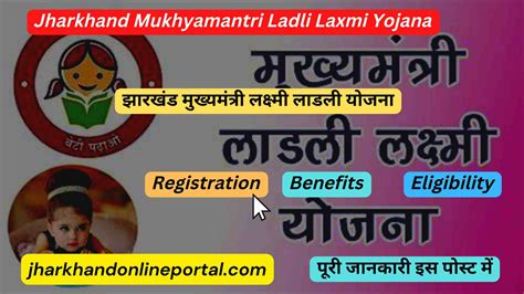 Jharkhand Mukhyamantri Ladli Laxmi Yojana 2023 Registration Benefits