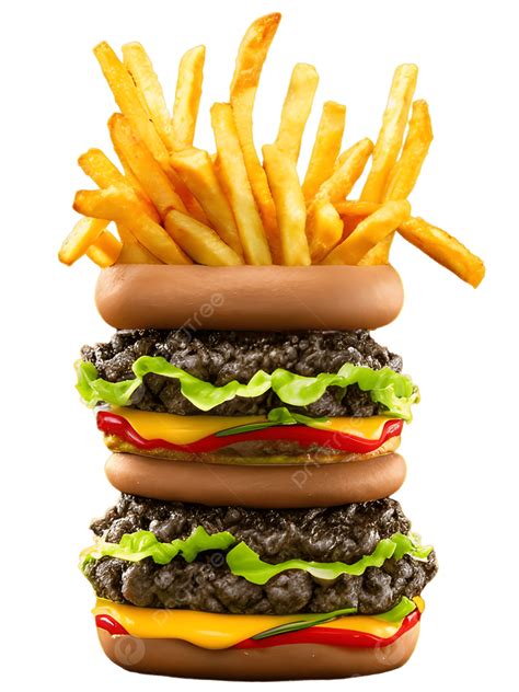 Kentang Goreng Burger Junk Food Yang Tidak Sehat Makanan Cepat Saji