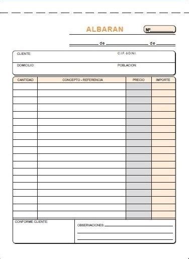 Plantillas De Albaranes Para Rellenar Charcot Riset