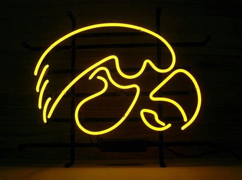 Iowa Hawkeyes Ncaa Sports Neon Sign Bar Sign Neon Light Diy Neon Signs