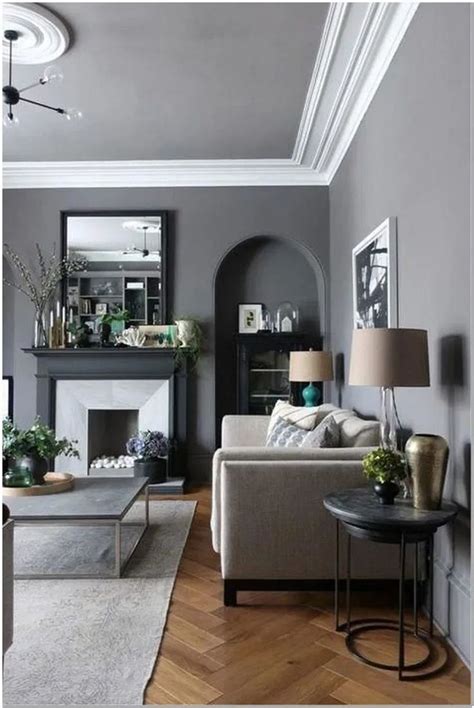 Grey living room ideas with accent wall. 67 Unique Black & Grey Accent Wall Living Room Ideas 2 in 2020 | Gray living room design, Living ...