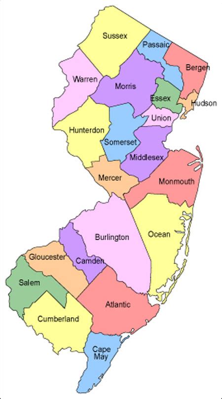 County Map Of New Jersey Most Recent Superb Famous Magnificent City