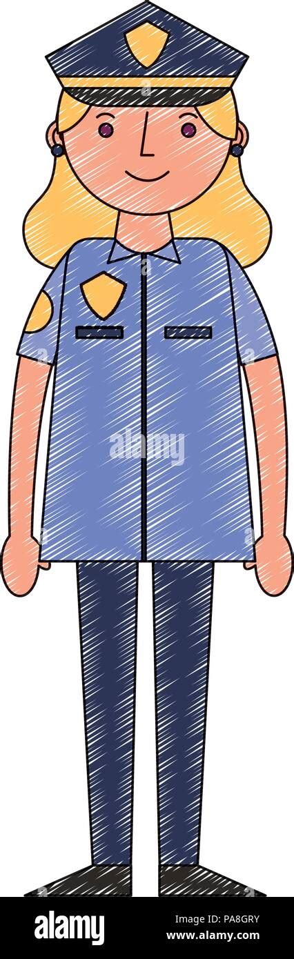 policewoman in uniform stock vector images alamy