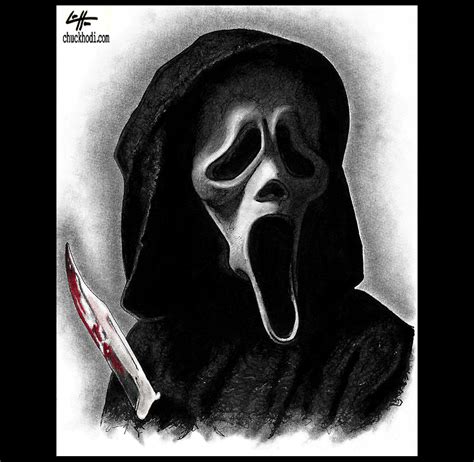 Print 8x10 Ghostface Scream Wes Craven Dark Art