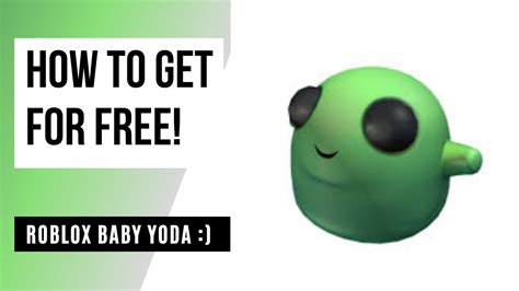 Free Item How To Get Head Slime Aka Robloxs Baby Yoda For Your
