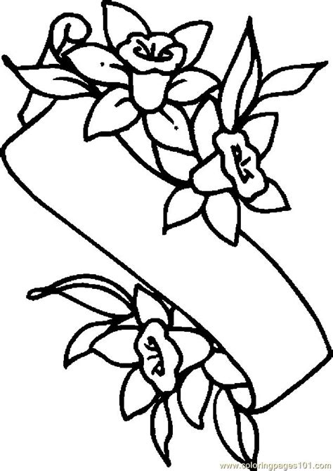 easter lily banner coloring page  holidays coloring pages coloringpagescom