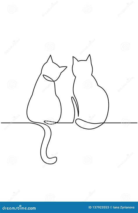 Art And Collectibles Ink Cat Original Line Drawing Cat Black And White