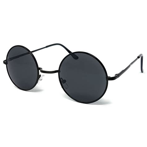 Small Round Lens Sunglasses Black Frame Black Lens Bulk Prices