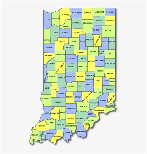 State And County Maps Of Indiana