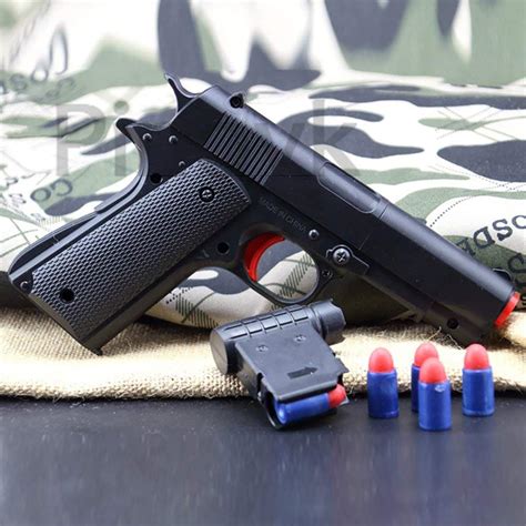 Buy Kid Toy Guns Classic M1911 Kids Colorful Cap Gun With Soft Bullets