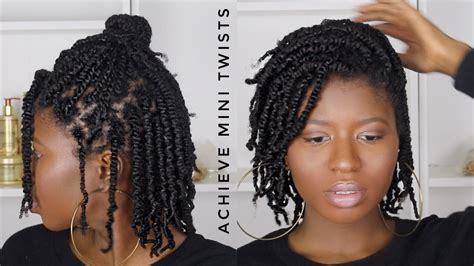 How To Achieve Mini Twists On Thick Natural Hair 4a4b4c Youtube