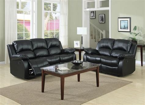 Homelegance 9700blk 3 Cranley Reclining Leather Living Room Set In
