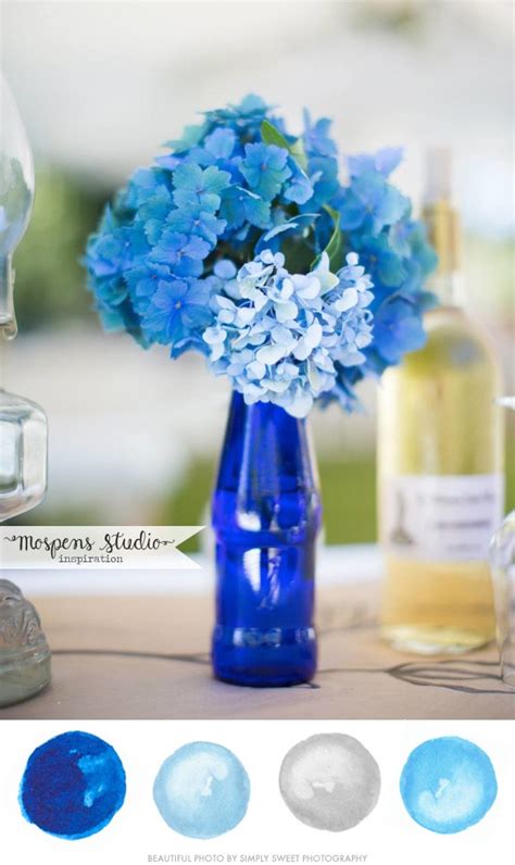 Brilliant Blue Wedding Color Palette Mospens Studio