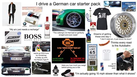 I Drive A German Car Starter Pack Rstarterpacks