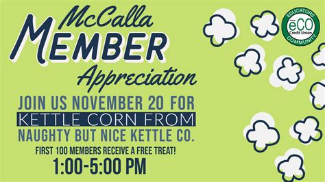 Eco Credit Union Member Appreciation Naughty But Nice Kettle Corn