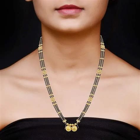 Long Gold Artificial Mangalsutra In Traditional Maharashtrian Style