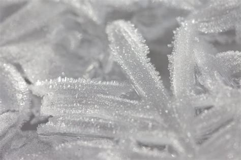 Patterns Of Ice Crystals Closeup Stock Image Image Of Closeup Cracks