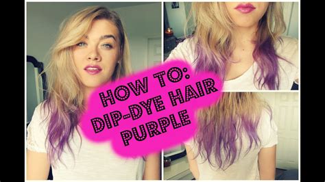 Black Hair Purple Dip Dye