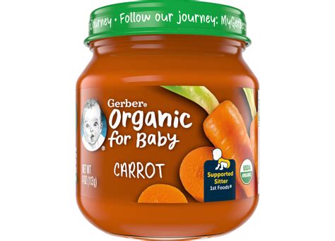 Organic 1st Foods Carrots Puree Baby Food Gerber